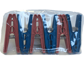 PRENDEDOR PLASTICO VERMELHO E AZUL